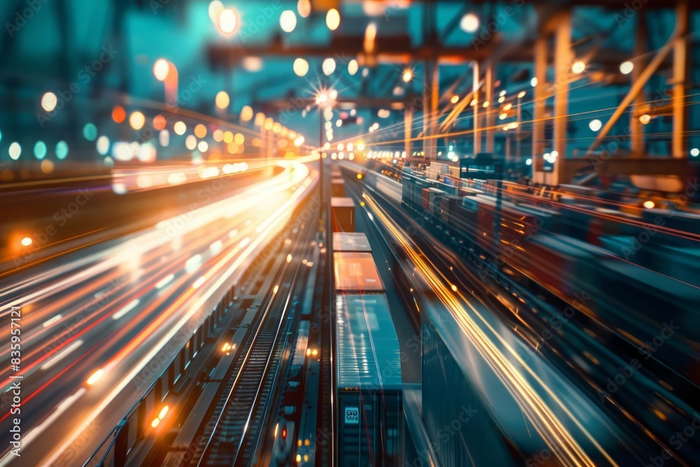 An abstract representation of the efficiency and flow of logistics operations An abstract representation of the efficiency and flow of logistics operations