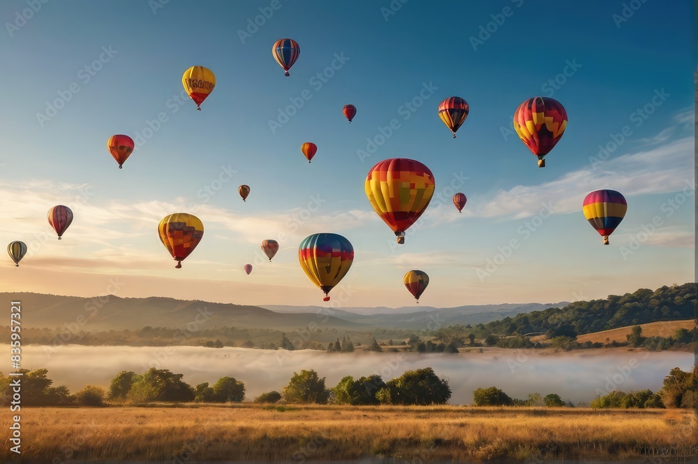 Naklejka premium hot air balloon