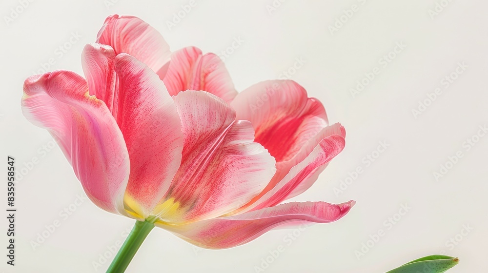 Pink tulip flower isolated on a white background Pink tulip flower isolated on a white background