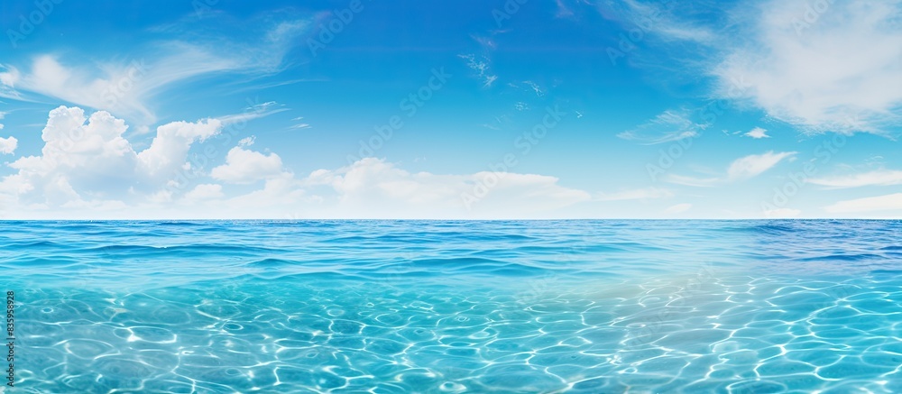 Fototapeta premium An abstract sea seascape abstract summer sea background sale concept. Creative banner. Copyspace image