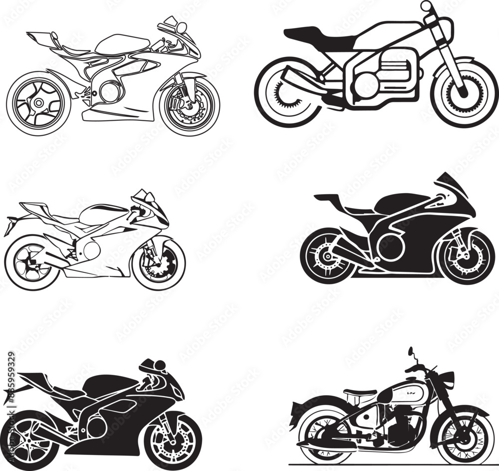 Obraz premium Motorcycle silhouette