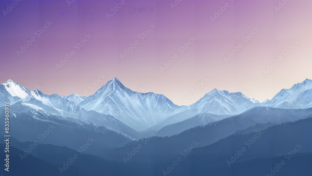 Snowy Mountains Gradient Background for Alpine and Winter Scenes Snowy Mountains Gradient Background for Alpine and Winter Scenes