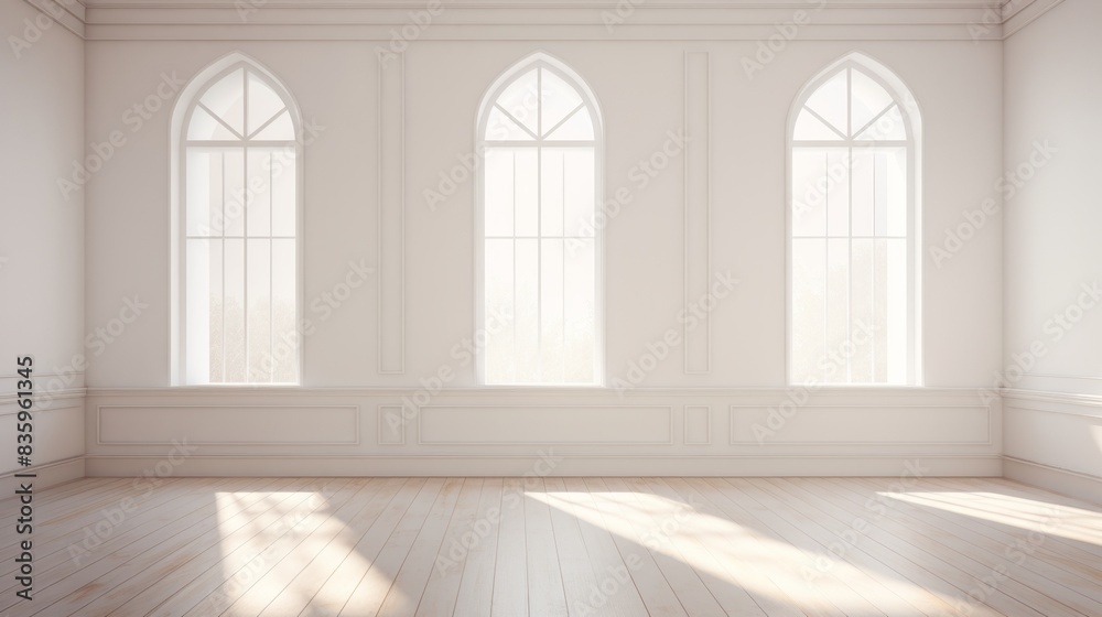 Fototapeta premium Minimalistic abstract interior of living room