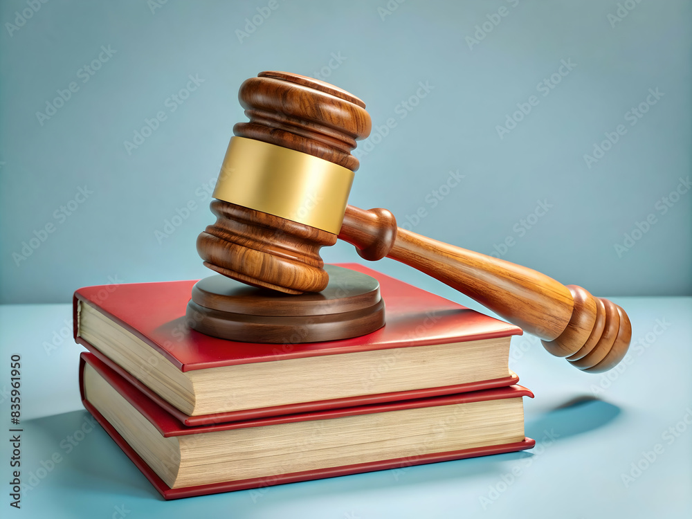3D Illustration of Judge Gavel and Law Books 3D Illustration of Judge Gavel and Law Books