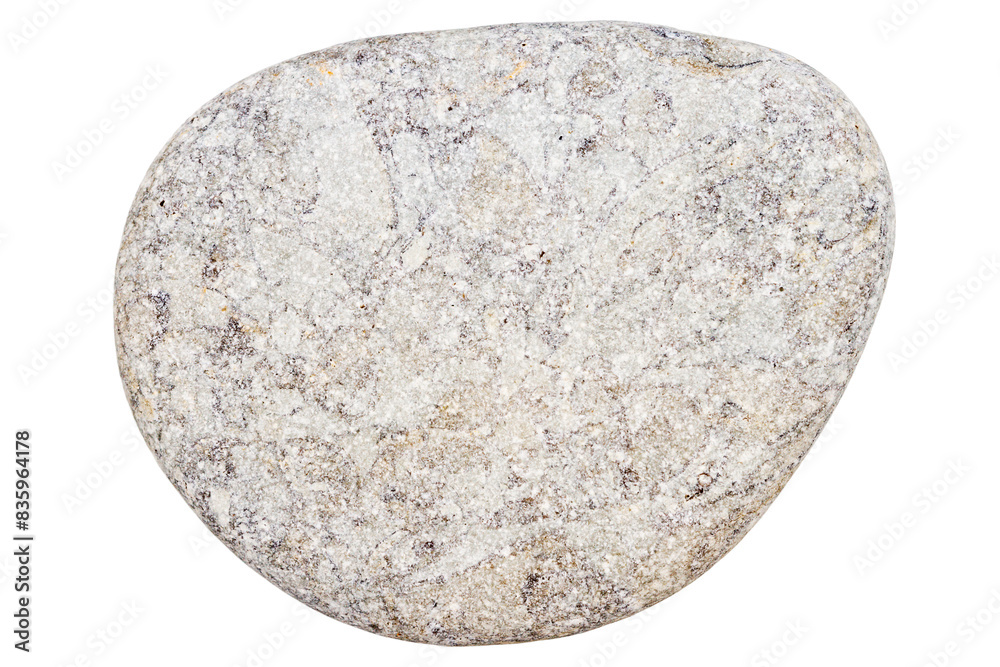 Top view of single gray pebble Top view of single gray pebble