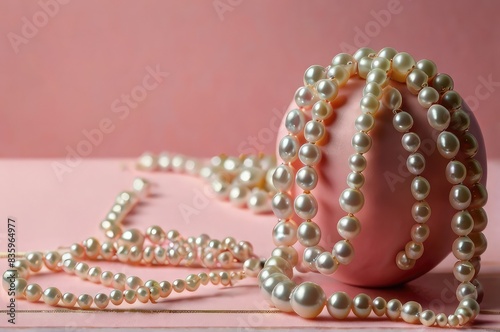 pearl necklace and earrings