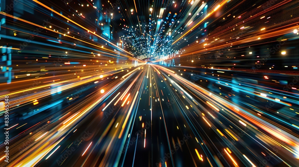 High-Speed Moving Lines: Technology, Light, Motion Blur, Cinematic Lighting, High Details, Accuracy. High-Speed Moving Lines: Technology, Light, Motion Blur, Cinematic Lighting, High Details, Accuracy.