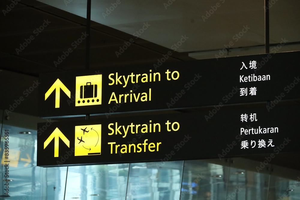 Check in, departure and arrival information boards and train transfers Check in, departure and arrival information boards and train transfers