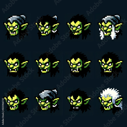 Pixel art goblin sprites for RPG game