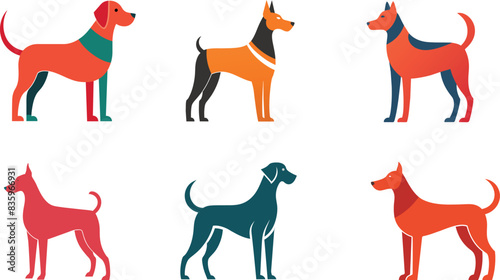             Dog logo icon vector illustration.
