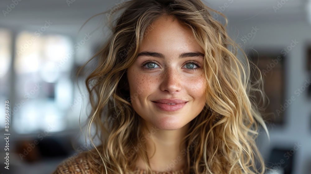 portrait of a beautiful smiling woman looking at the camera on white background .stock photo portrait of a beautiful smiling woman looking at the camera on white background .stock photo