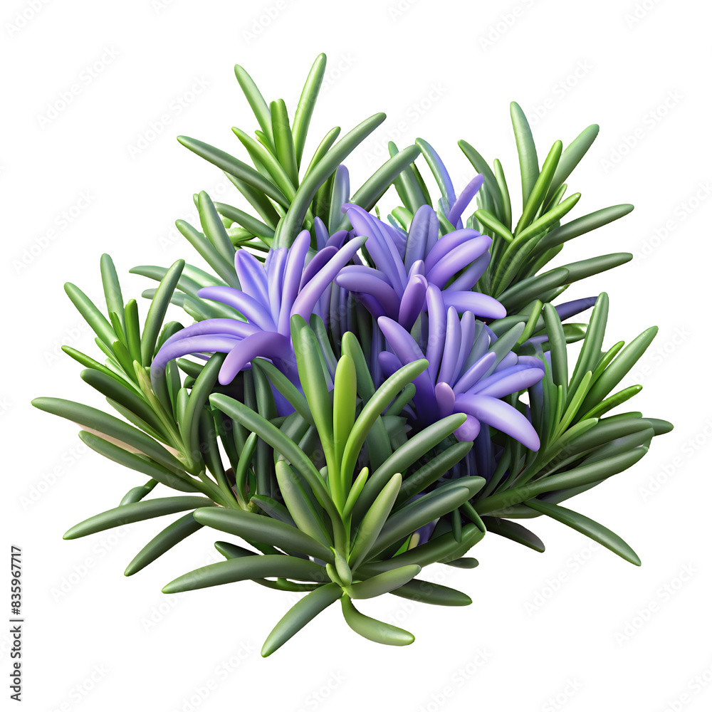 Obraz premium Rosemary Flower Pile Of Heap Of Piled Up Together Hyperrealistic Highly Detailed Isolated On Transparent Background Png File