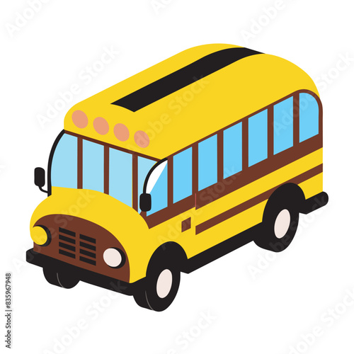 bus isolated vector illustration