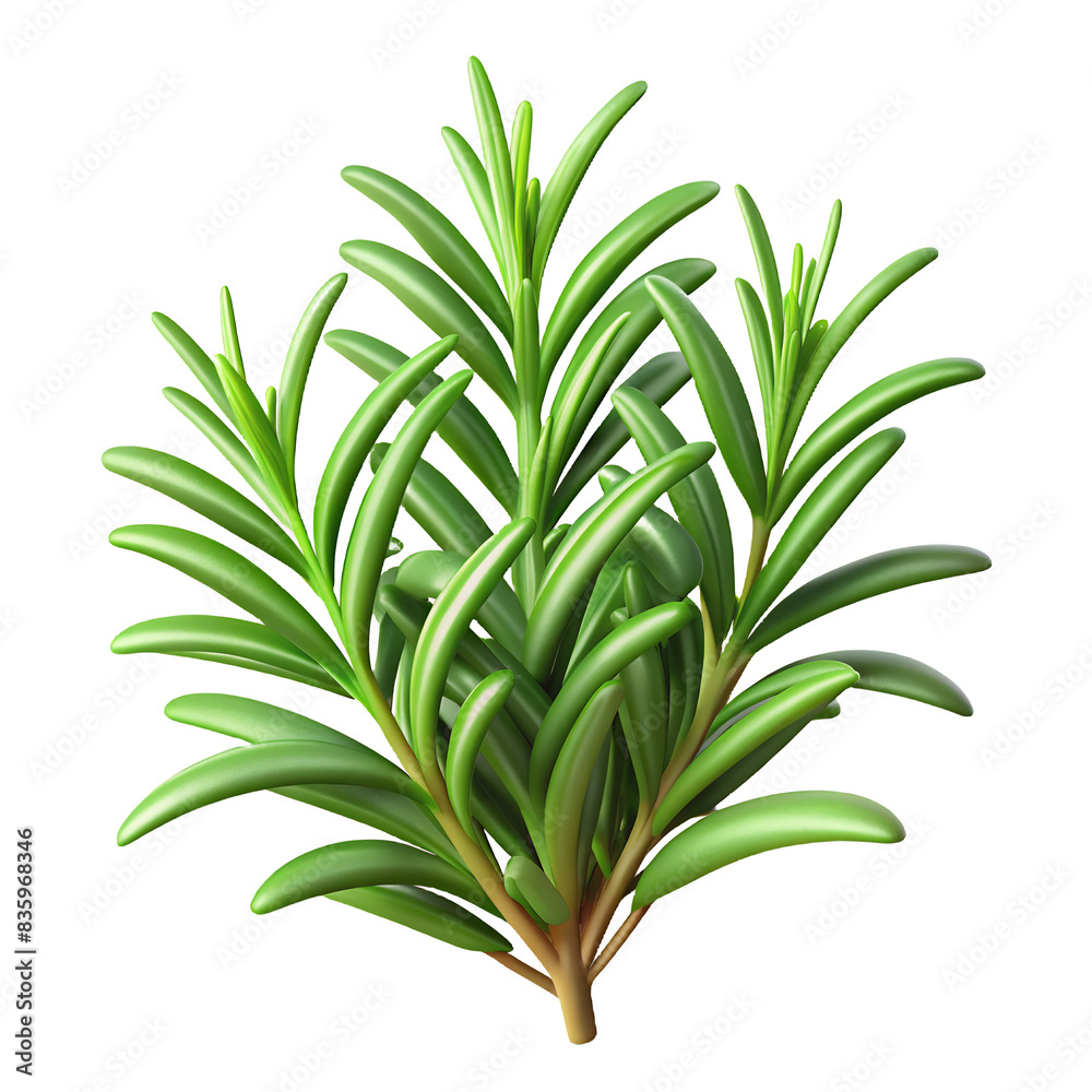 Obraz premium Rosemary Hyperrealistic Highly Detailed Isolated On Transparent Background Png File