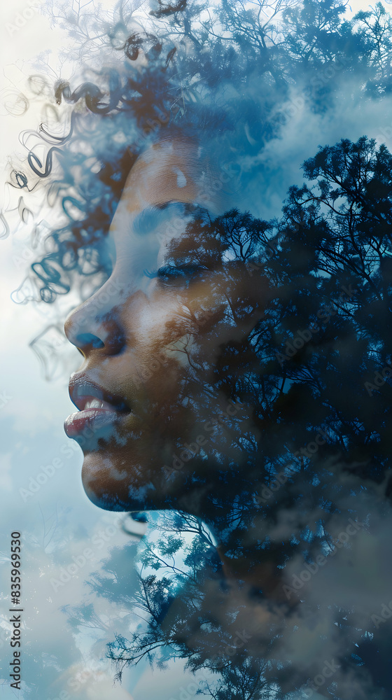 Portrait of Resilience: Embracing Mindfulness in the Face of Illness Perfect for Mental Health and Healthcare Ads Photo Realistic Concept Portrait of Resilience: Embracing Mindfulness in the Face of Illness Perfect for Mental Health and Healthcare Ads Photo Realistic Concept