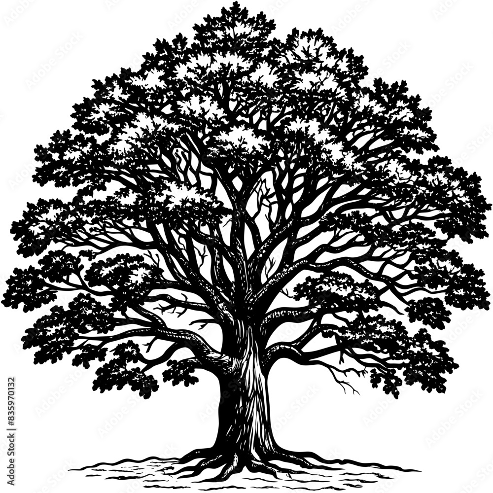 Obraz premium oak-tree vector