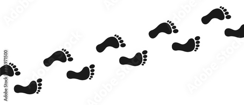 human foot step, foot print