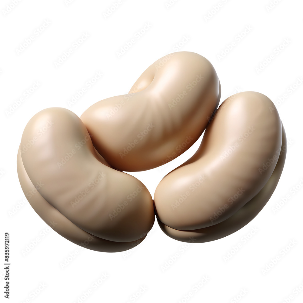 Obraz premium Haricot beans Vegetable Hyperrealistic Highly Detailed Isolated On Plain White Background