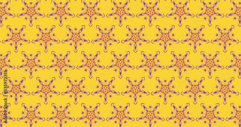 This image a yellow background with red ornament design This image a yellow background with red ornament design