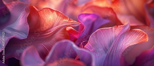 Rustic Reverie: Tulip petals in extreme macro, their fluid form evoking a sense of rustic charm in muddy tones.