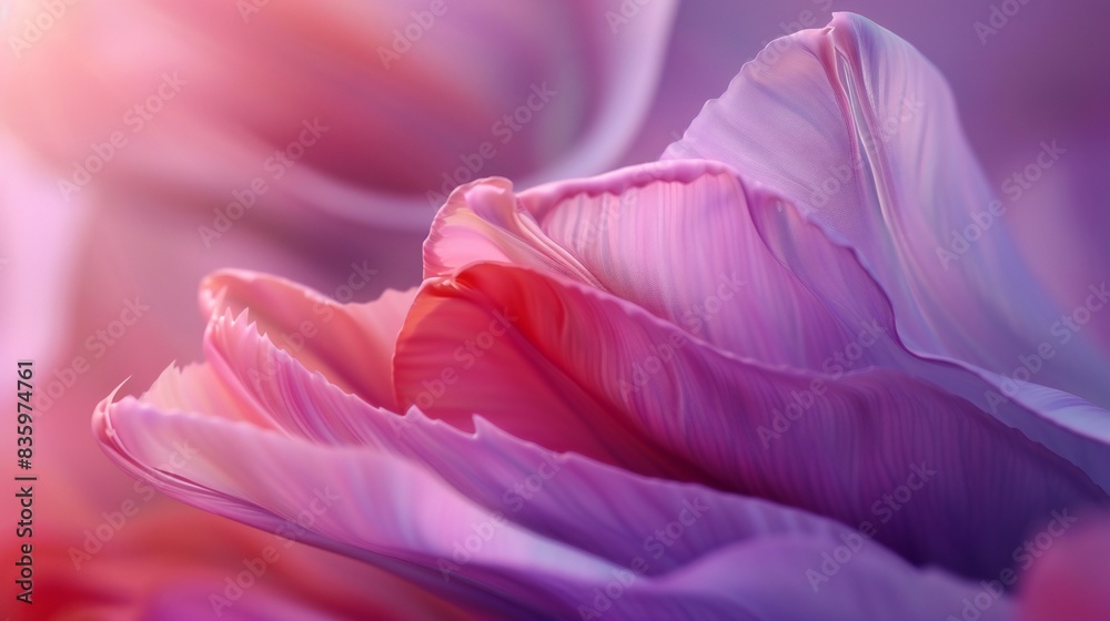 Serenity in Detail: Macro tulip's extreme wavy petals, calming scene. Serenity in Detail: Macro tulip's extreme wavy petals, calming scene.