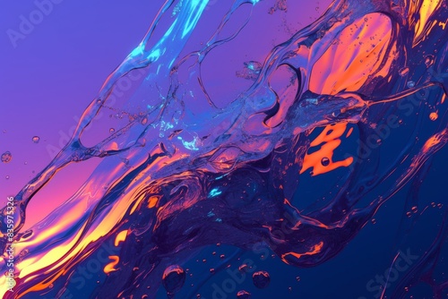 Artistic liquid backgrounds for graphic design