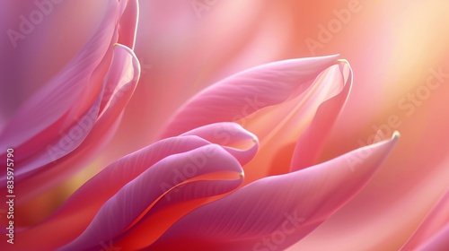 Tranquil Tulip  Wavy lines in soothing macro.