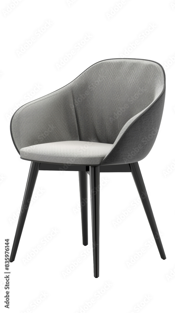 Gray Armchair Angle Isolated on Transparent or White Background, PNG Gray Armchair Angle Isolated on Transparent or White Background, PNG