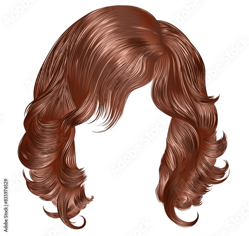 long curly hairs    ginger redhead  colors  .
  beauty fashion style . wig .
