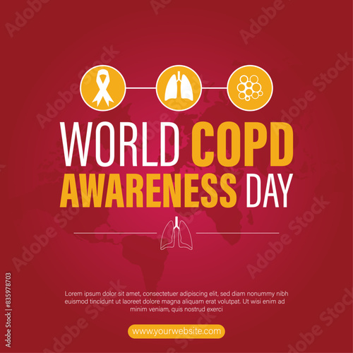 Celebrating Lung Health, Vector design for world copd chronic obstructive pulmonary disease day, vector template design.