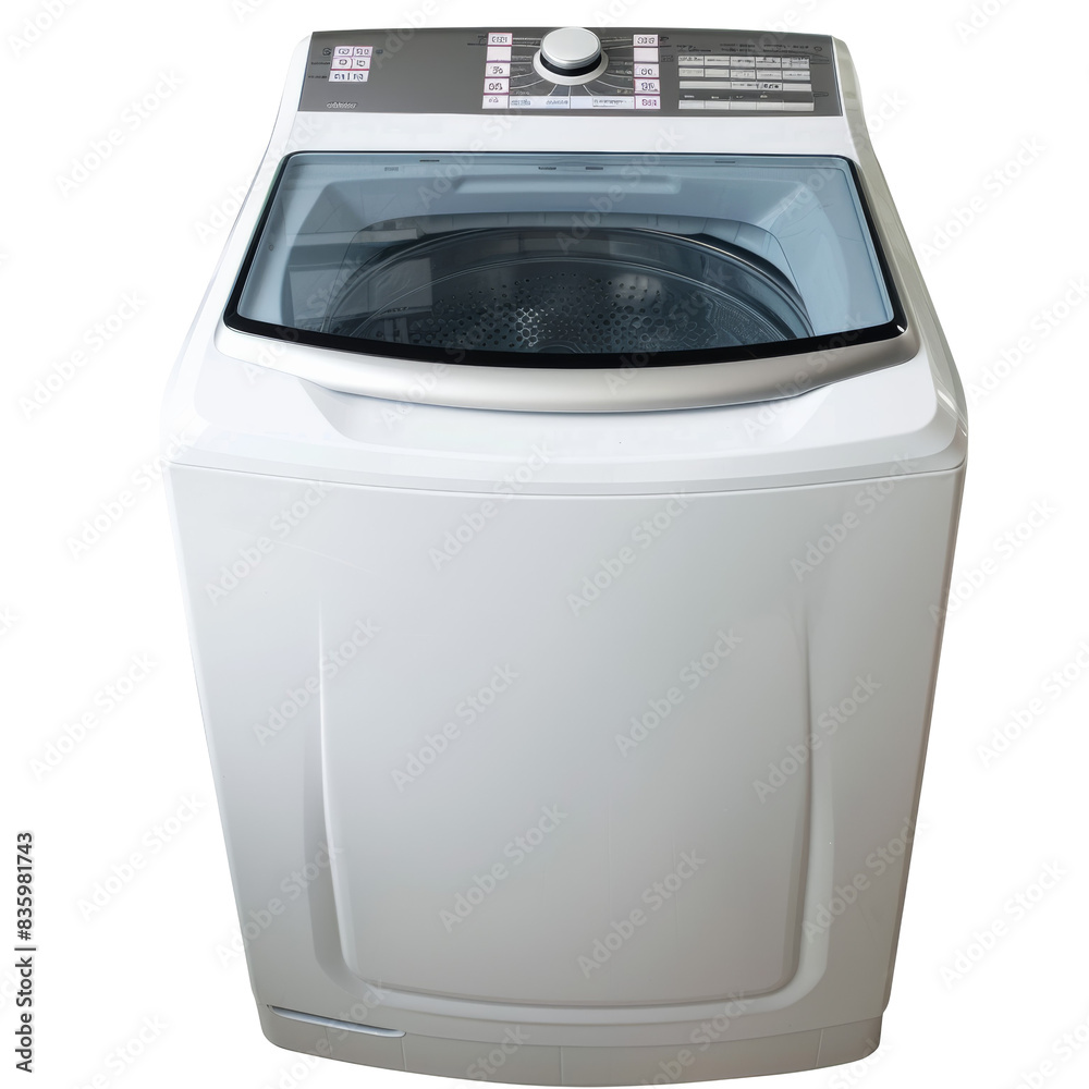 Top View of Washing Machine Isolated on Transparent or White Background, PNG Top View of Washing Machine Isolated on Transparent or White Background, PNG