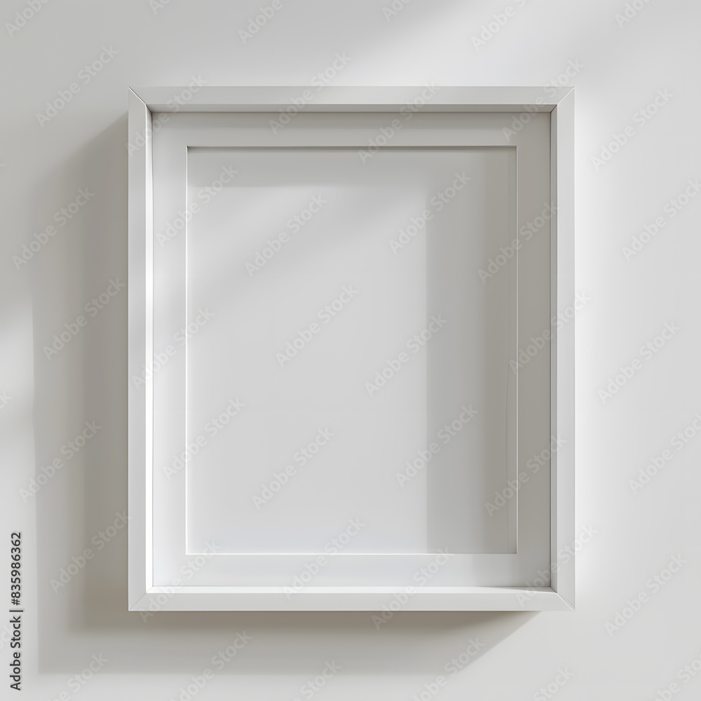 Empty white wooden frame mock up isolated on a white background Empty white wooden frame mock up isolated on a white background