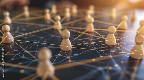 Interconnected People, Network, Collaboration, Business, Team, Success