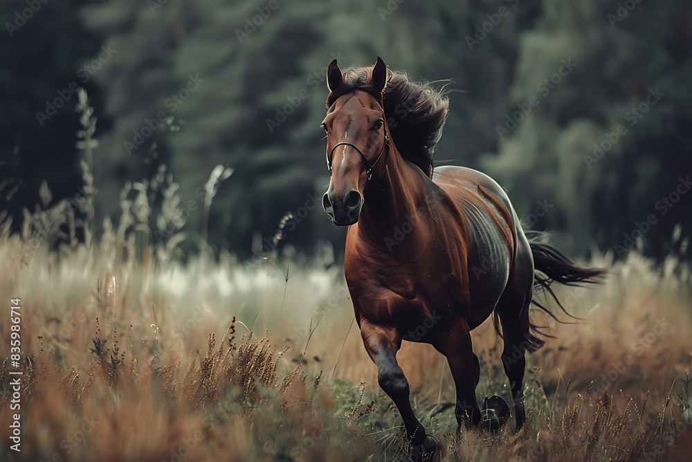 A majestic horse, showcasing its strength and beauty. A majestic horse, showcasing its strength and beauty.