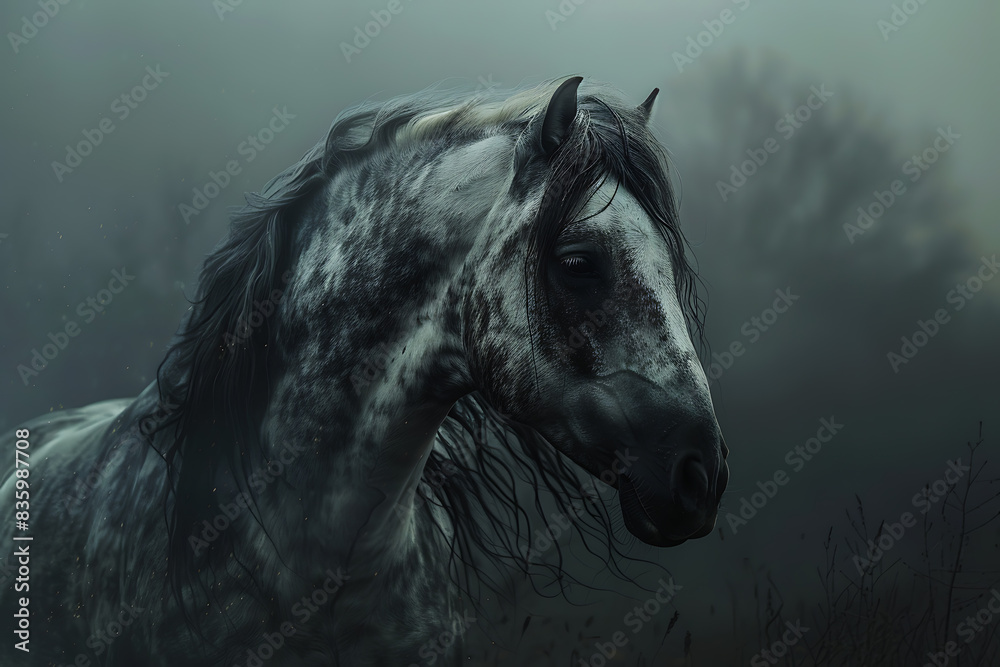 A majestic horse, showcasing its strength and beauty. A majestic horse, showcasing its strength and beauty.