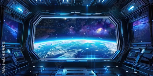 Fototapeta Naklejka Na Ścianę i Meble -  a image of a view of the earth from a space station