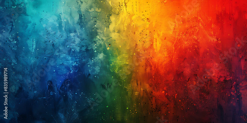 Grungy Rainbow Splash  Abstract Rainbow Colors Background  Urban Vibrance  Rainbow Grunge Texture Background - Ai Generated