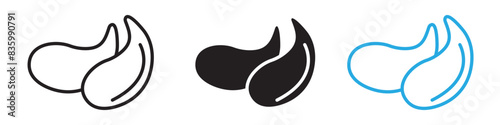 Under the eye patches icon line art vector