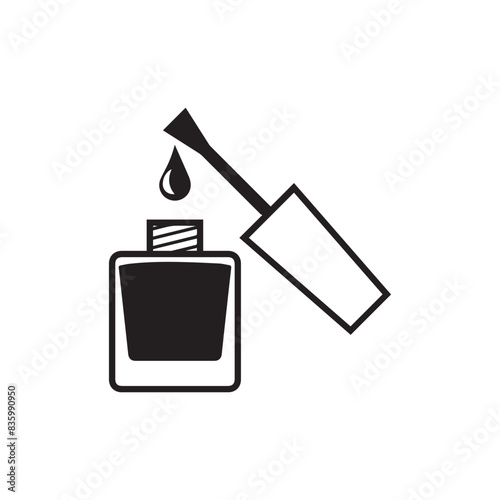 vector illustration of a bottle of nail varnish