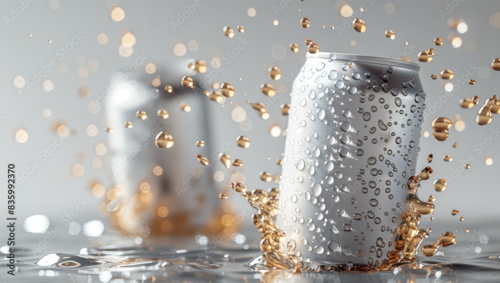 a bottle of beer with water cubes a bottle of beer with water cubes