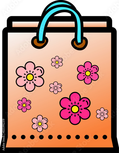 bag with flowers