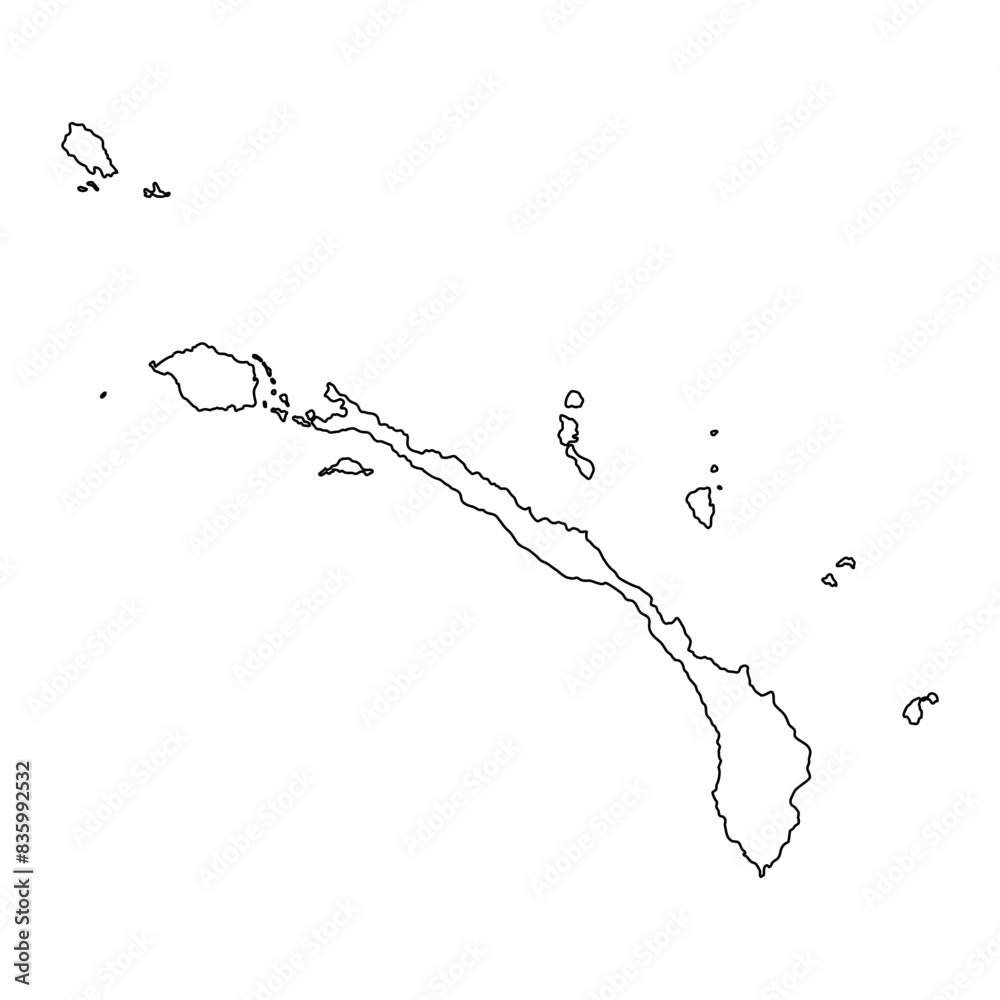 Fototapeta premium New Ireland Province map, administrative division of Papua New Guinea. Vector illustration.