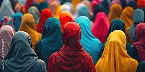 Group of Muslim Women in Colorful Hijabs