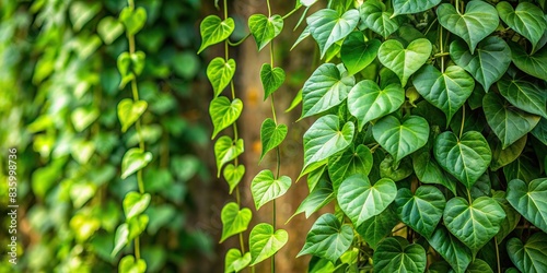 Green leaves Javanese treebine or Grape ivy jungle vine hanging ivy plant bush isolated on background, green, leaves, Javanese treebine, Grape ivy, jungle vine, hanging, plant, bush