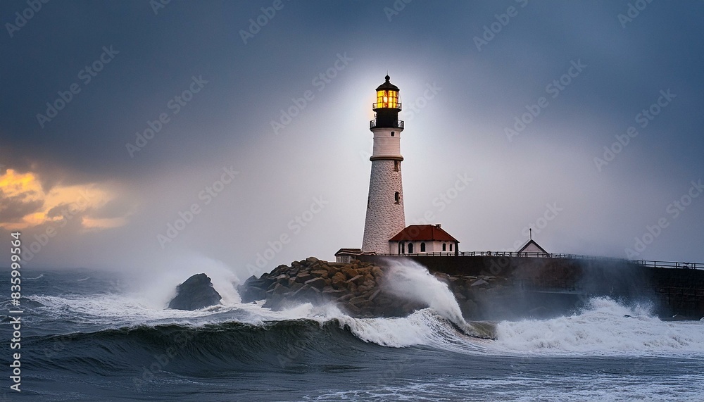 lighthouse at night,Lighthouse in the Mist of a North Sea Storm lighthouse at night,Lighthouse in the Mist of a North Sea Storm