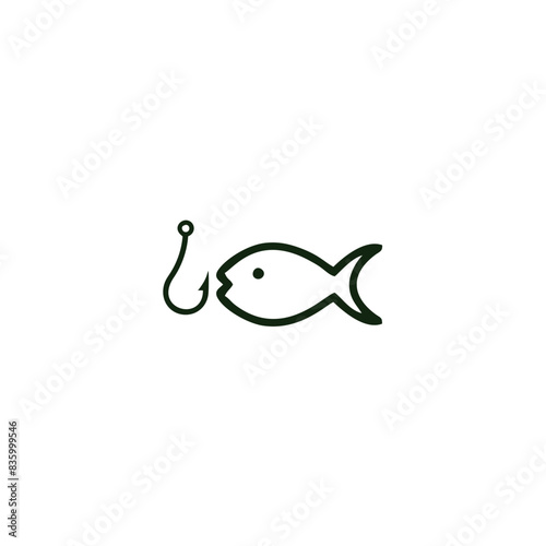 between the hook and the fish