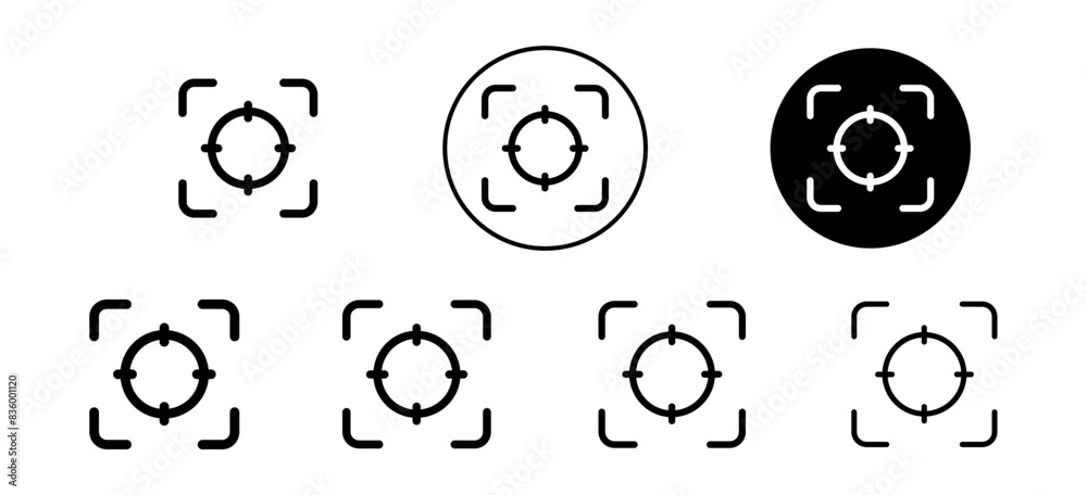 Focusing icon vector set collection for web Focusing icon vector set collection for web