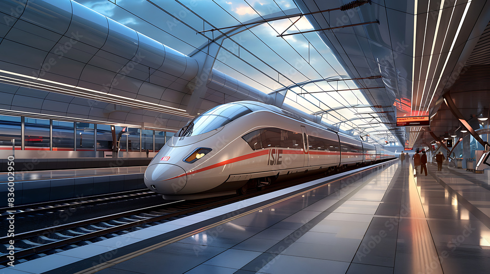 High-Speed Electric Train: Revolutionizing Transportation in a Futuristic City High-Speed Electric Train: Revolutionizing Transportation in a Futuristic City