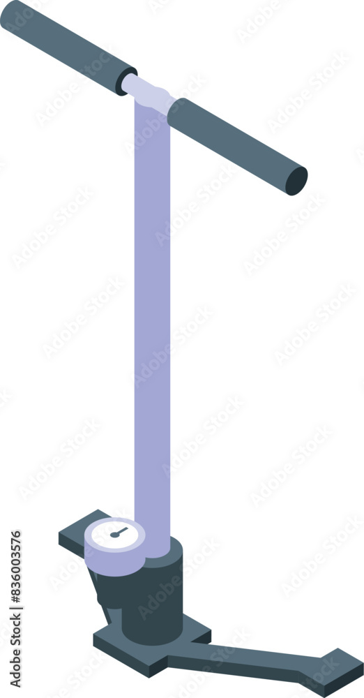 Detailed isometric graphic depicting a handy manual tire changer, perfect for automotive designs Detailed isometric graphic depicting a handy manual tire changer, perfect for automotive designs