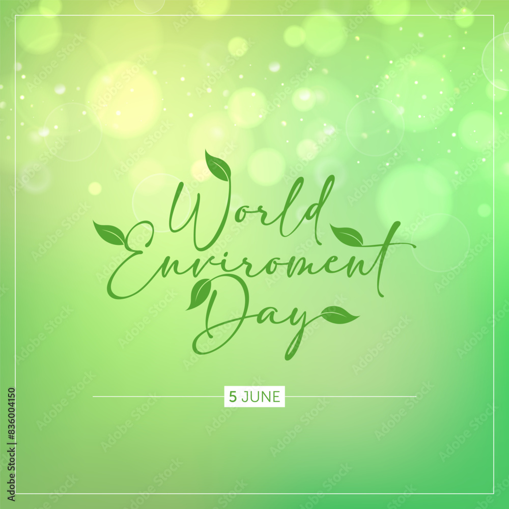 5 june international world environment day concept design vector illustration